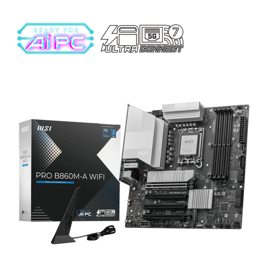 Msı Pro B860M-A WiFi Soket 1851 Ddr5 8600Mhz(Oc) 3Xm.2 1X Tb4 Hdmı Dısplay 5G Lan WiFi 7 Matx
