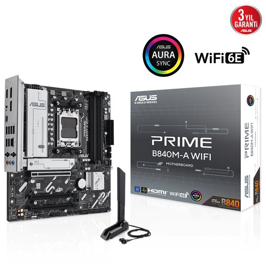 Asus Prıme B840M-A WiFi Amd  Ddr5 Matx Anakart