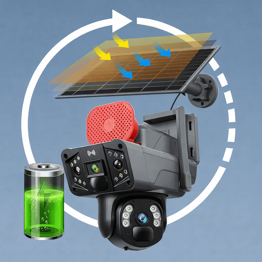 O-KAM PRO 3815 4g 6mp Dual Lens Solar Ptz Güneş Panelli Kamera