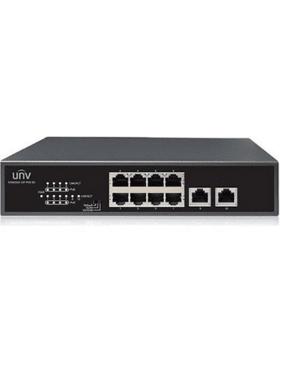 Uniview NSW2010-10T-POE-S-IN 8 Port 10/100 Poe 2 Port 10/100 Ethernet 96W Poe Yönetilemez Switch
