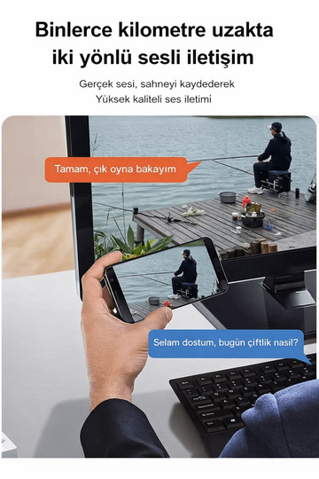 Solar Panelli, Güneş Enerjili, SIM Kartlı 4G, 6MP Çift Lensli PTZ Güvenlik Kamerası – Hareket Algıla