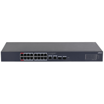 Dahua Cs4220-16Gt-240 16 Port 16Xge-2Xge-2Xge/Sfp Bulut Yönetilebilir 240W Poe Switch