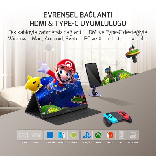 Ezcool Lıte E15 15,6’’ Non Touch 60Hz Fhd Portable