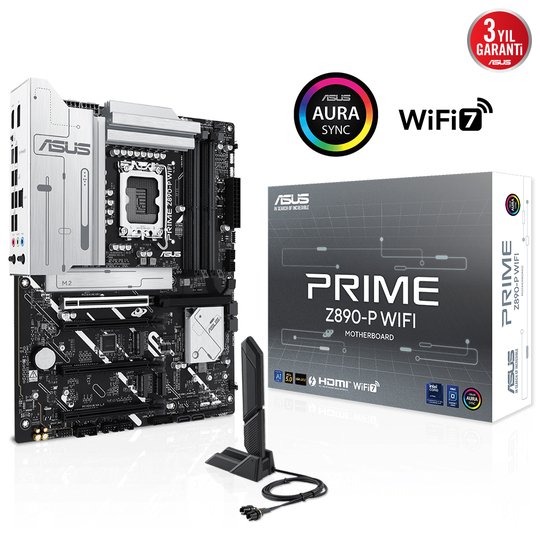 Asus Prıme Z890-P WiFi Ddr5 4Xm2 Usb3.2 Rgb Lan Atx