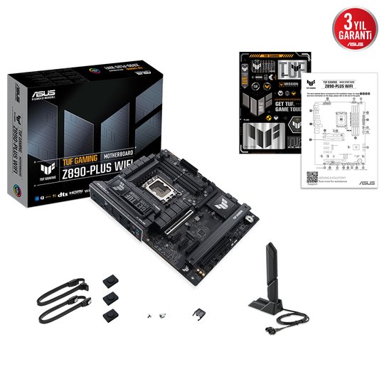 Asus Tuf Gaming Z890-Plus WiFi Ddr5 4Xm2 Usb3.2 Rgb Lan Atx