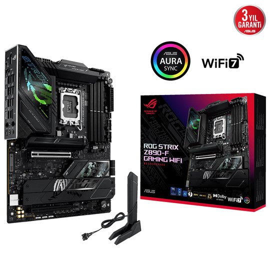 Asus Rog Strıx Z890-F Gaming WiFi Ddr5 5Xm2 Usb3.2 Rgb Lan Atx