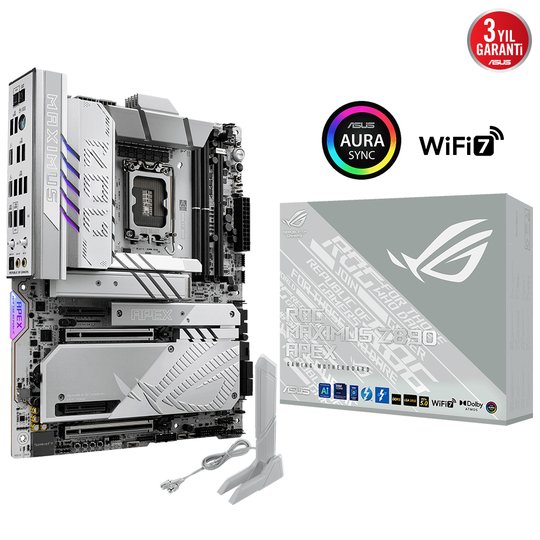 Asus Rog Maxımus Z890 Apex Ddr5 6Xm2 Usb3.2 WiFi7 Rgb Lan Atx