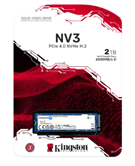2Tb Kıngston Nv3 Snv3S/2000G 6000/5000Mb/S M.2 Nvme Pcıe 4.0