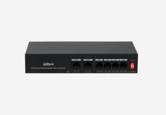Dahua Pfs3006-4Et-36 6 Port 4Xfe-2Xfe 36W Poe Switch