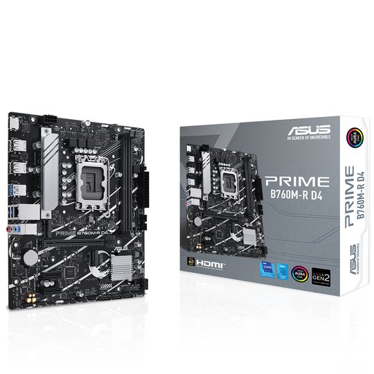 Asus Prıme B760M-R D4 Intel B760 Soket 1700 Ddr4