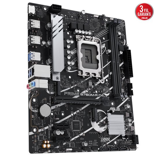Asus Prıme B760M-R D4 Intel B760 Soket 1700 Ddr4