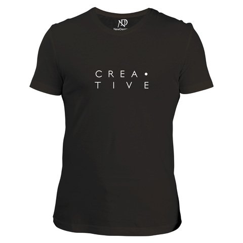 Erkek V Yaka Siyah Tshirt Creatıve