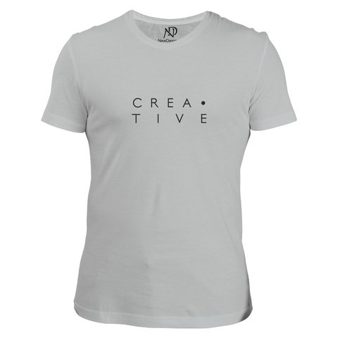 Erkek V Yaka Gri Tshirt Creatıve