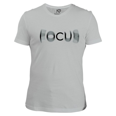 Erkek V Yaka Gri Tshirt Yansımalı Focus