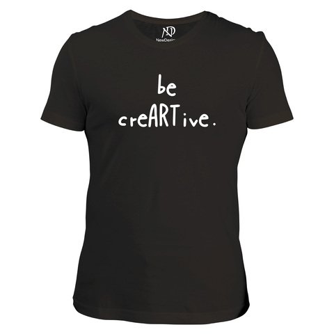 Erkek V Yaka Siyah Tshirt Be Creatıve