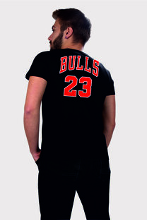 Erkek Siyah Bisiklet Yaka Chicago Bulls 23