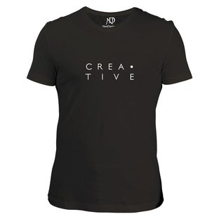 Erkek V Yaka Siyah Tshirt Creatıve