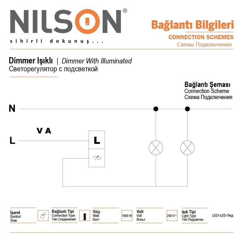 Dimmer ışıksız 600W