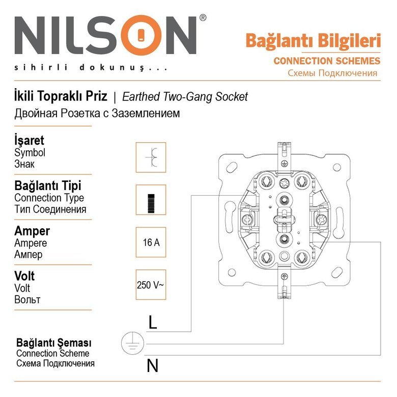 İkil Topraklı Priz