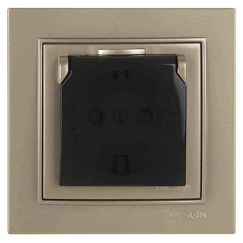 Kapaklı Çocuk Korumalı  Topraklı Priz