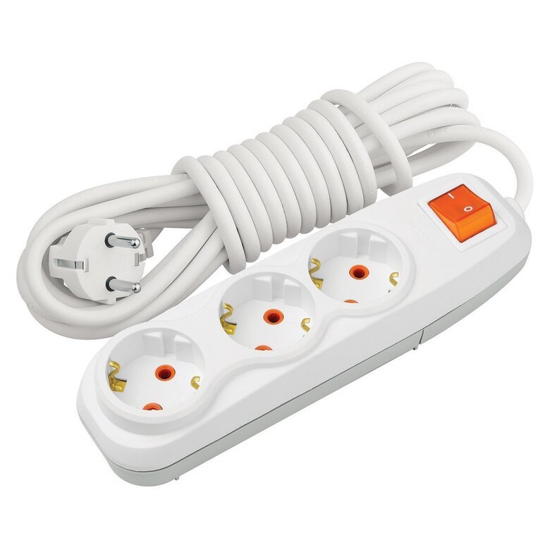 3'LÜ Topraklı Anahtarlı Grup Priz 5 m 3'LÜ Topraklı Anahtarlı Grup Priz 5 m