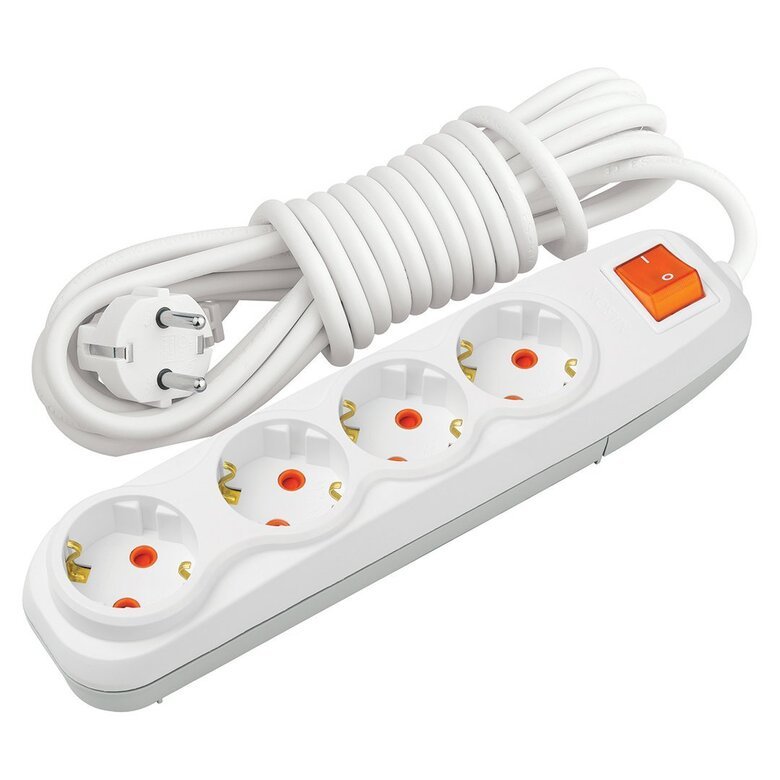 4'LÜ Çocuk Korumalı Topraklı Anahtarlı Grup Priz 5 m 4'LÜ Çocuk Korumalı Topraklı Anahtarlı Grup Priz 5 m