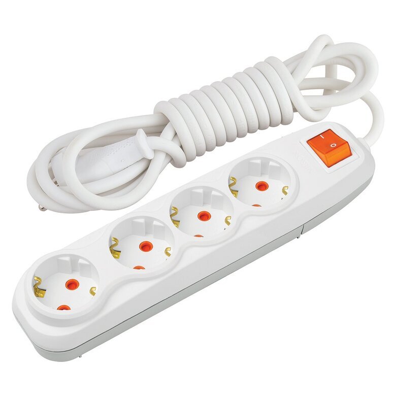 4'LÜ Çocuk Korumalı Topraklı Anahtarlı Grup Priz 3 m 4'LÜ Çocuk Korumalı Topraklı Anahtarlı Grup Priz 3 m