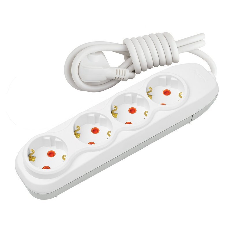 4'LÜ Çocuk Korumalı Topraklı Grup Priz 2 m 4'LÜ Çocuk Korumalı Topraklı Grup Priz 2 m