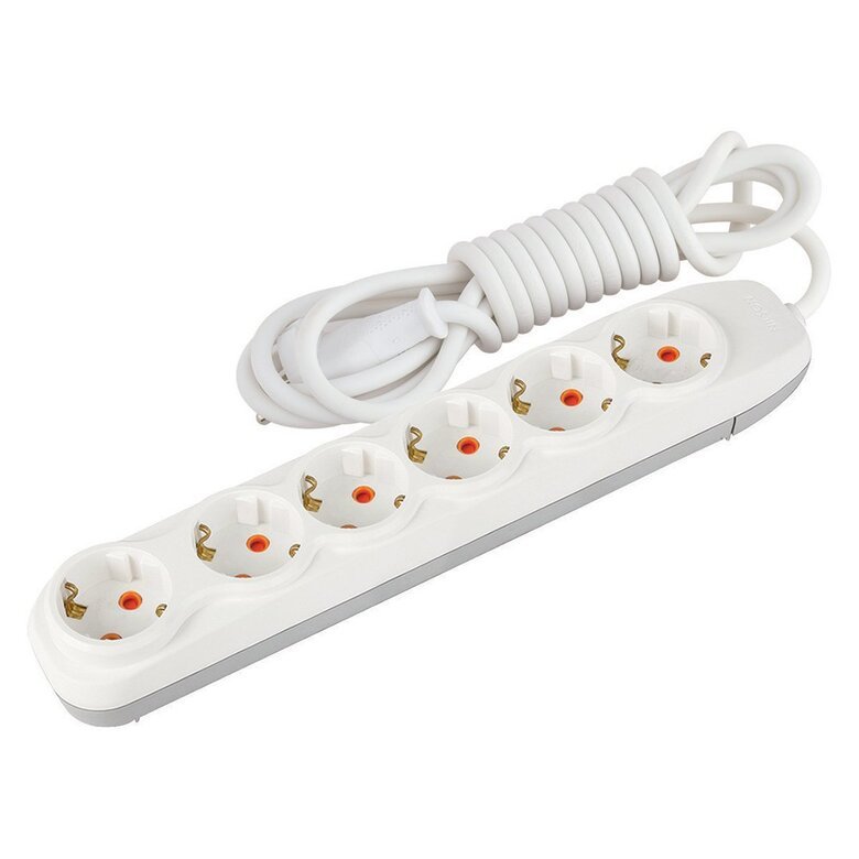 6'Lı Çocuk Korumalı Topraklı Grup Priz 3 m 6'Lı Çocuk Korumalı Topraklı Grup Priz 3 m