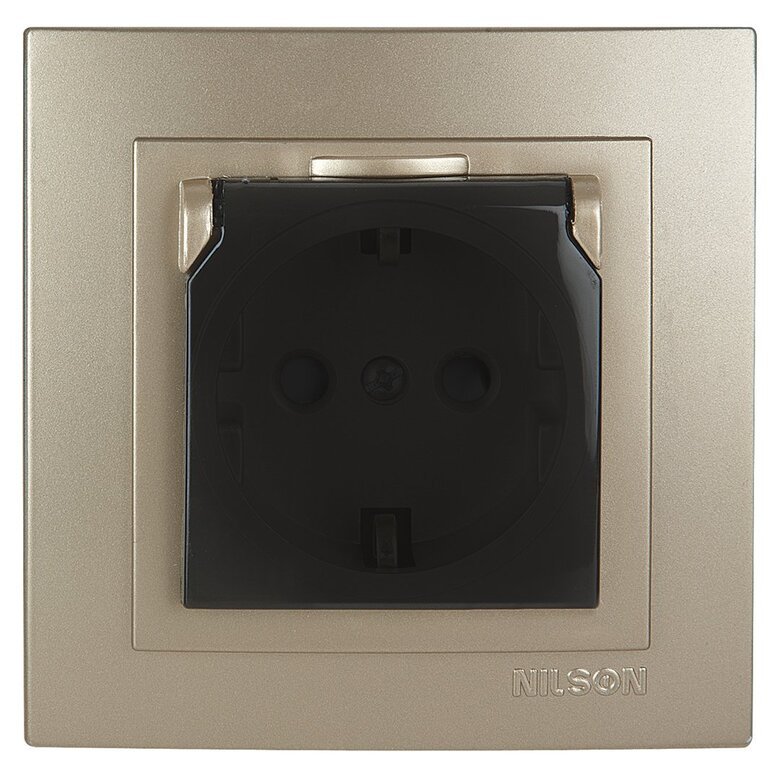 Kapaklı Çocuk Korumalı  Topraklı Priz Kapaklı Çocuk Korumalı  Topraklı Priz