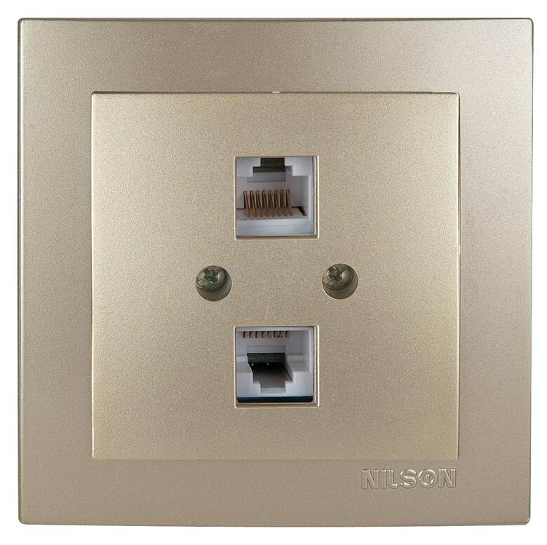 İkil Nümeris Telefon Prizi 2xCAT3 RJ45