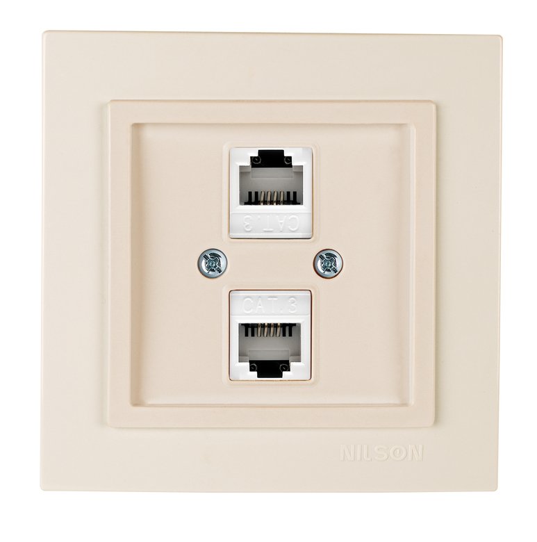 İkil Nümeris Telefon Prizi 2xCAT3 RJ45 İkil Nümeris Telefon Prizi 2xCAT3 RJ45