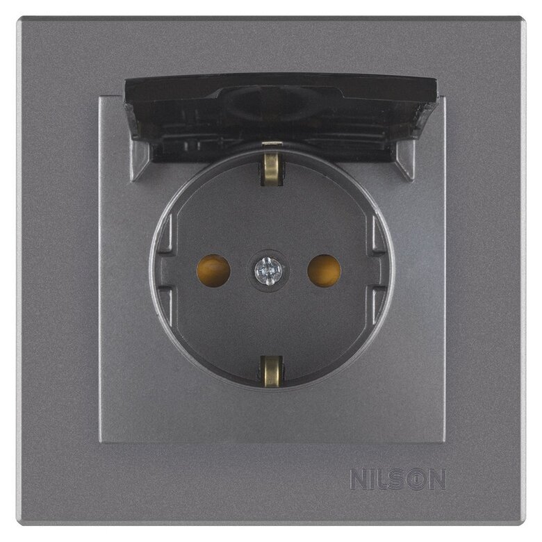 Kapaklı Çocuk Korumalı  Topraklı Priz Kapaklı Çocuk Korumalı  Topraklı Priz