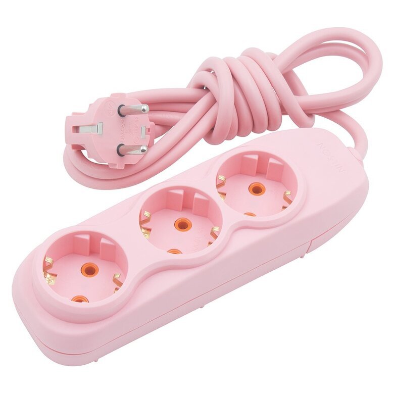 3'LÜ Topraklı Grup Priz 2 m PEMBE 3'LÜ Topraklı Grup Priz 2 m PEMBE