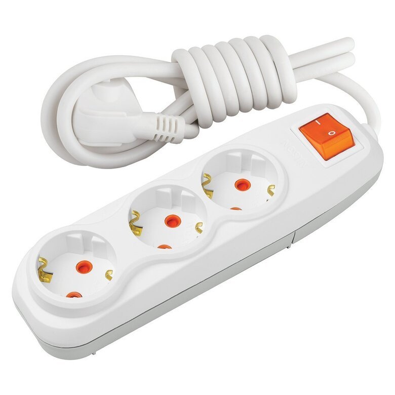 3'LÜ Çocuk Korumalı Topraklı Anahtarlı Grup Priz 2 m 3'LÜ Çocuk Korumalı Topraklı Anahtarlı Grup Priz 2 m