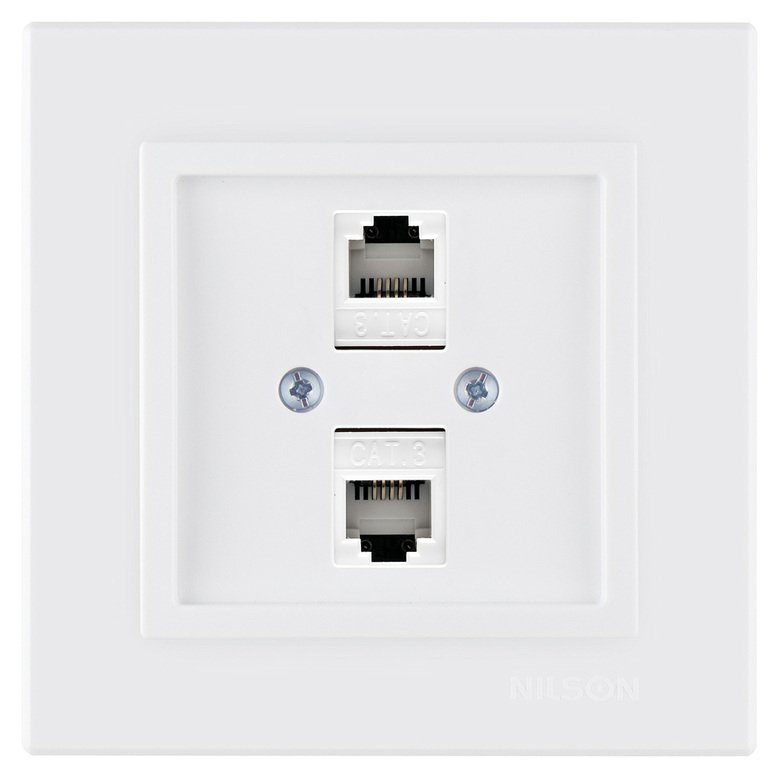 İkil Nümeris Telefon Prizi 2xCAT3 RJ45 İkil Nümeris Telefon Prizi 2xCAT3 RJ45