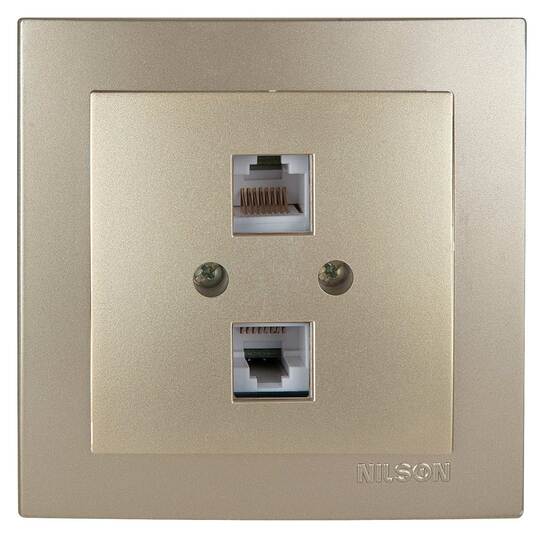 İkil Nümeris Telefon Prizi 2xCAT3 RJ45