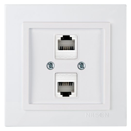 İkil Nümeris Telefon Prizi 2xCAT3 RJ45