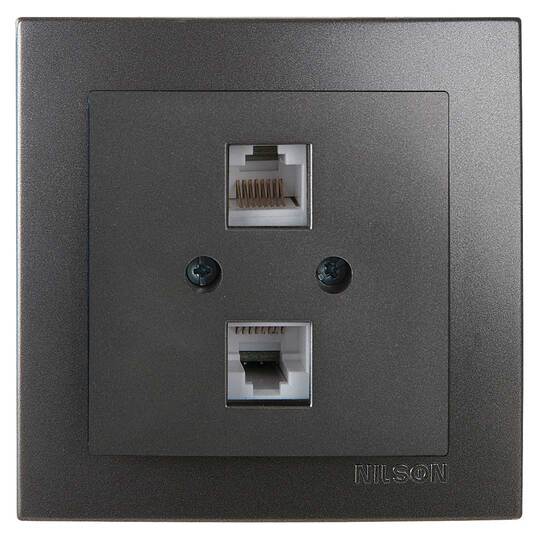 İkil Nümeris Telefon Prizi 2xCAT3 RJ45