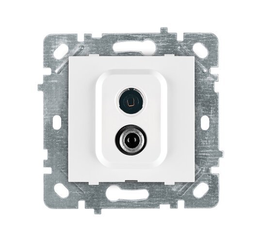 Selene Natürel Mekanizma Kapak TV+SAT Priz Sonlu Beyaz