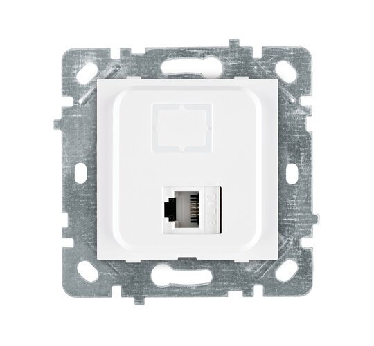 Selene Natürel Mekanizma Kapak Numeris Telefon Prizi RJ 45 CAT 3 Beyaz