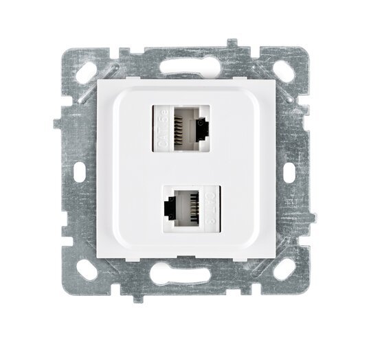 Selene Natürel Mekanizma Kapak Data + Numeris CAT 6 + CAT 3 Beyaz