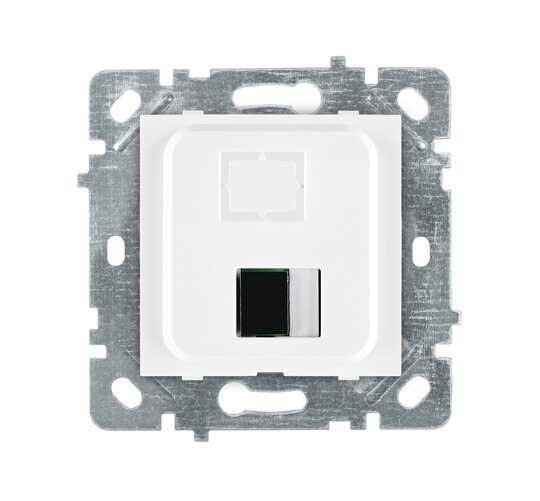 Selene Natürel Mekanizma Kapak Tekli Fiber Optik Priz Beyaz