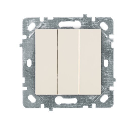 Selene Natürel Mekanizma Kapak Üçlü Anahtar Krem