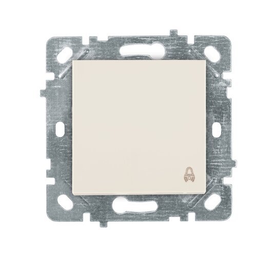 Selene Natürel Mekanizma Kapak Kapı Zil Anahtarı 12V-220V Krem