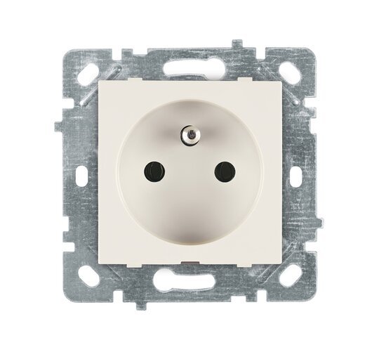 Selene Natürel Mekanizma Kapak UPS Priz (Fransız Tipi) Krem