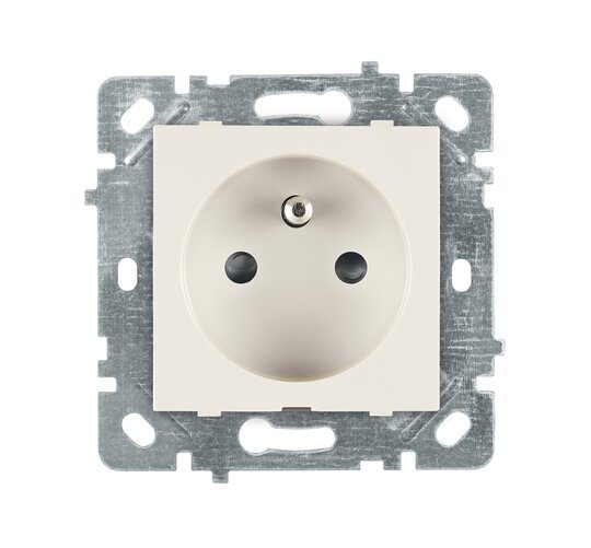 Selene Natürel Mekanizma Kapak Çocuk Korumalı UPS Priz (Fransız Tipi) Krem