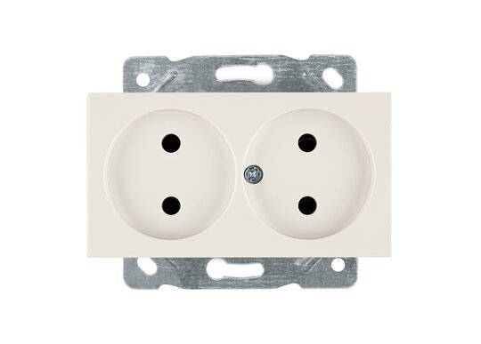 Selene Natürel Mekanizma Kapak İkili Priz (mekanizma+kapak) Krem