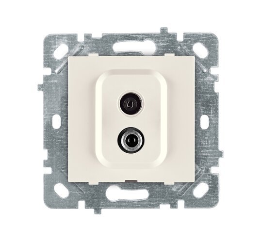 Selene Natürel Mekanizma Kapak TV+SAT Priz Krem