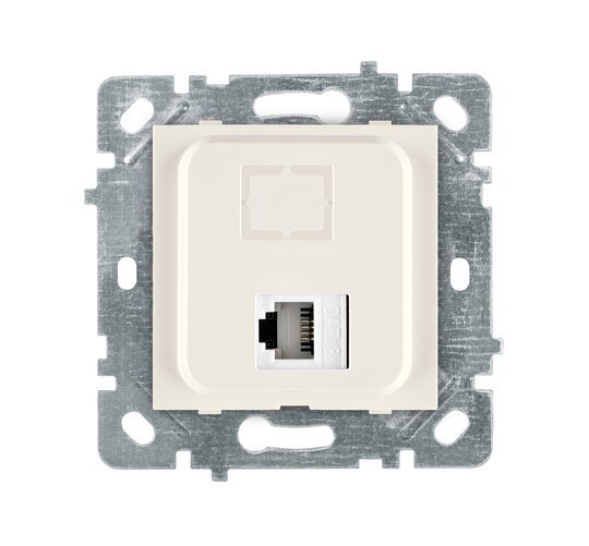 Selene Natürel Mekanizma Kapak Tekli Data Prizi CAT5 Krem